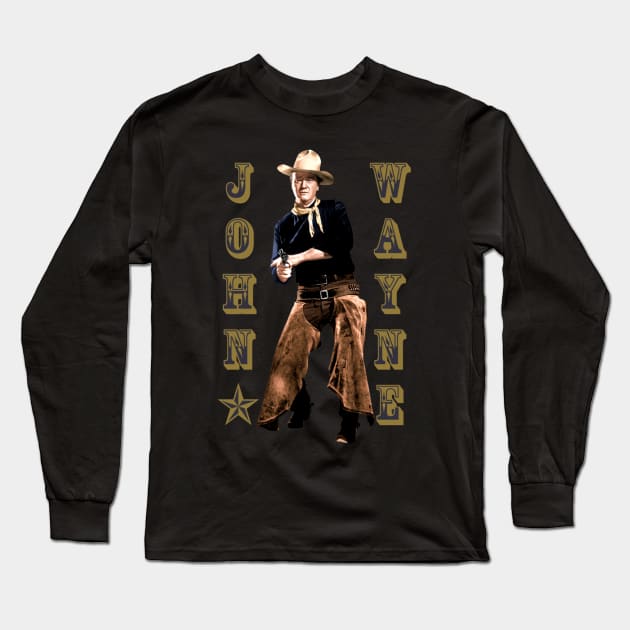 John_Wayne Long Sleeve T-Shirt by Anung